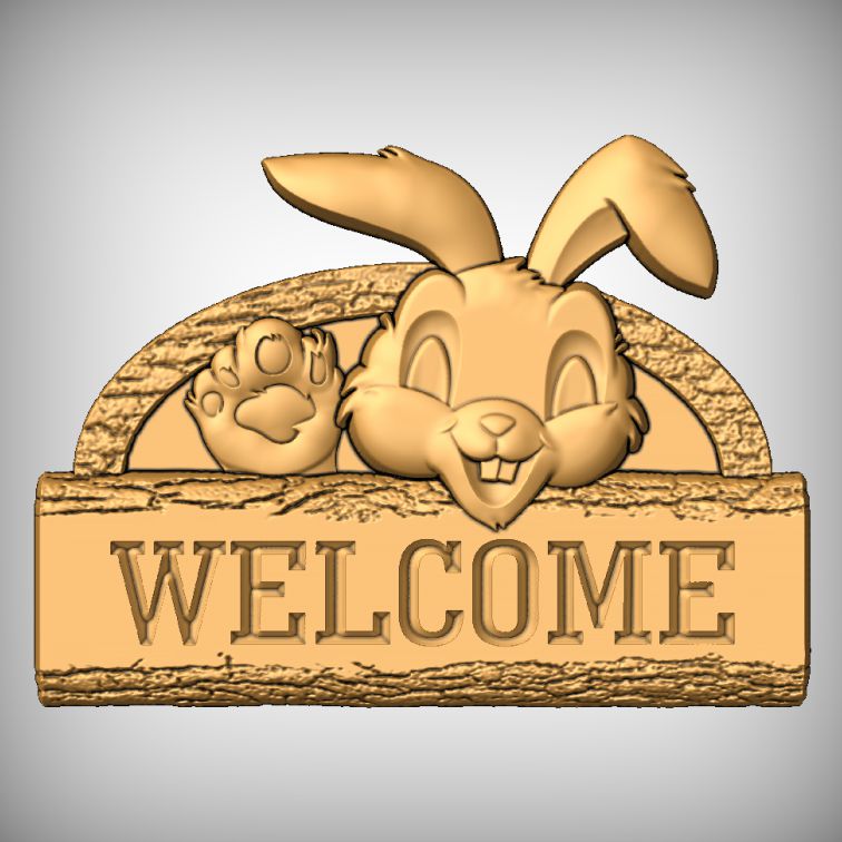 Bunny Welcome Sign